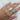 Thick silver ring with green turquoise