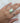 Thick silver ring with green turquoise