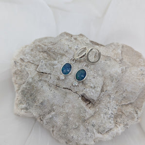 Australian Opal and Moonstone Huggies