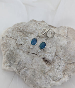 Australian Opal and Moonstone Huggies