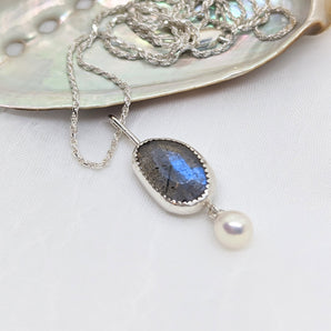 Pearl-Labradorite Necklace